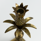 Gilded Brass Pineapple Candle Holder