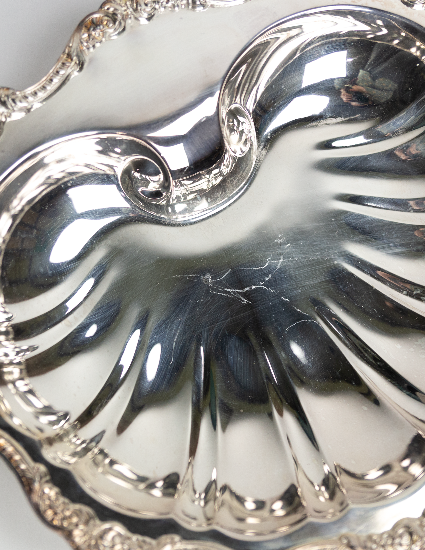 Scallop Shell Silver Centerpiece Bowl